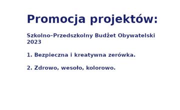 Promocja projektów